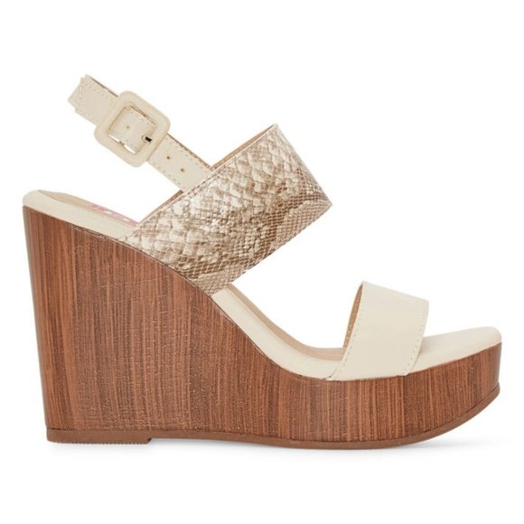 Pop Complete Wedge Sandals snake beige 9.5 vegan - Picture 2 of 8